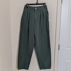 Big Bud Press Green Trousers High-Waisted Design Size XS women's Grandma Core